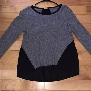 Converse gray and black long sleeve top